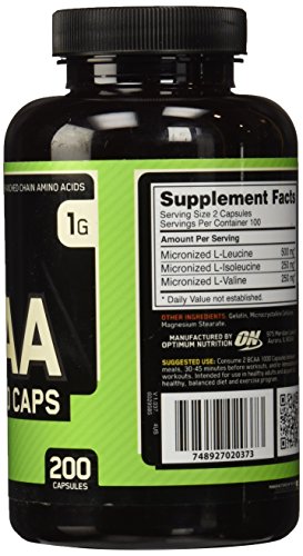 Optimum Nutrition BCAA 1000 Caps- 200 ct by Optimum Nutrition