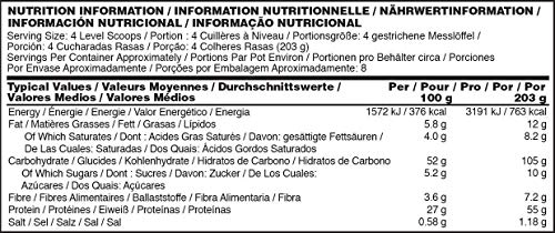 Optimum Nutrition ON Gold Standard Gainer, Mass Gainer, Proteínas en Polvo para Aumentar Masa Muscular y Recuperación, Chocolate, 8 Porciones, 1.62 kg