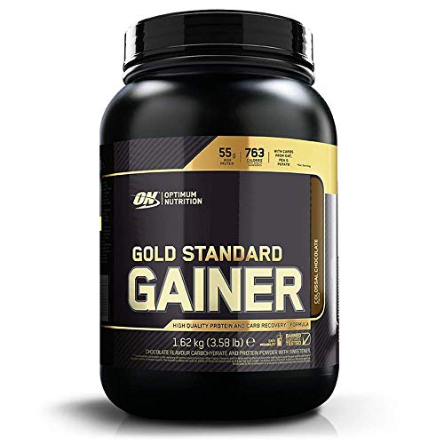 Optimum Nutrition ON Gold Standard Gainer, Mass Gainer, Proteínas en Polvo para Aumentar Masa Muscular y Recuperación, Chocolate, 8 Porciones, 1.62 kg