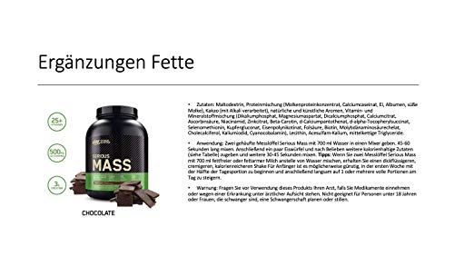 Optimum Nutrition SERIOUS MASS - chocolate - 2,724kg