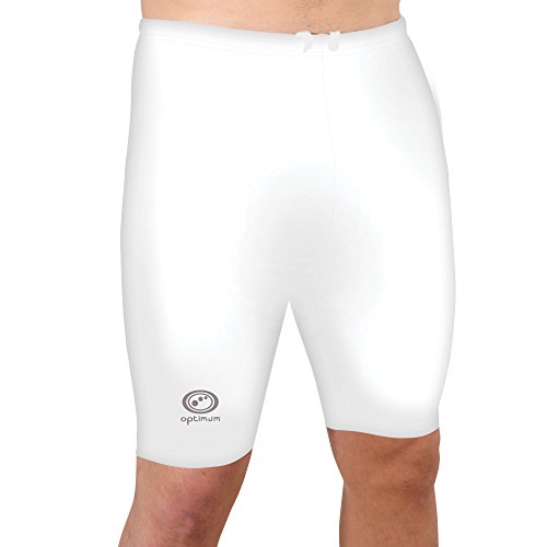 OPTIMUM Pantalones Cortos Junior Multi-X Lycra, Blanco, Grande, Unisex-Youth, White, Large