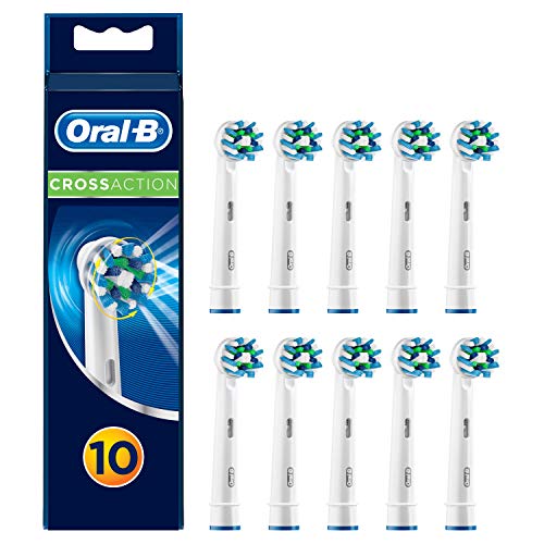 Oral-B Cabezales De Recambio Crossaction, Tamaño Del Buzón, Pack de 8+2 Unidades