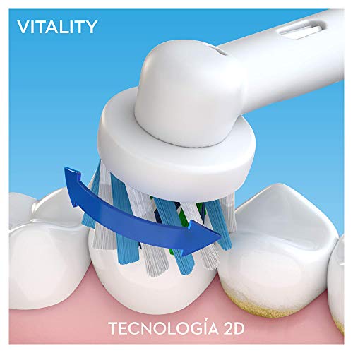Oral-B Vitality 100 Cepillo Eléctrico Recargable Con Tecnología De Braun, 1 Mango Blanco, 1 Cabezal De Recambio CrossAction