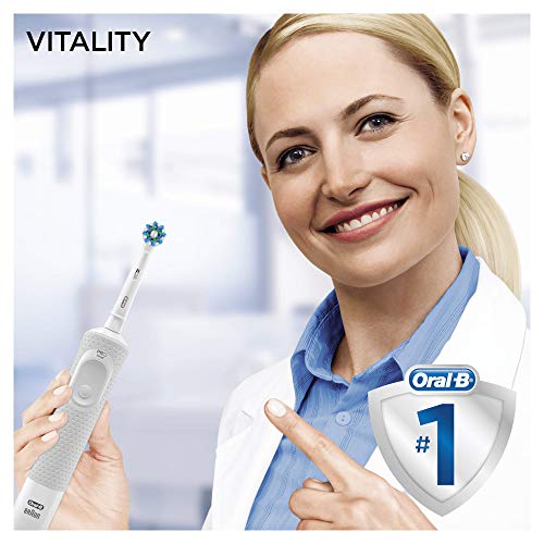 Oral-B Vitality 100 Cepillo Eléctrico Recargable Con Tecnología De Braun, 1 Mango Blanco, 1 Cabezal De Recambio CrossAction