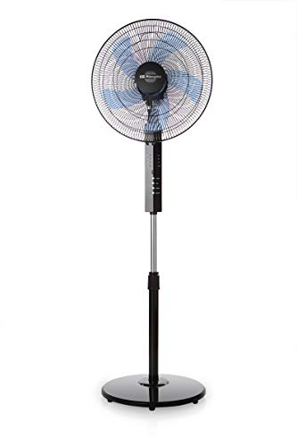 Orbegozo 17428 Ventilador de pie, mando a distancia, silencioso, 5 aspas, apagado programable hasta 7.5 h, 3 velocidades, No aplica