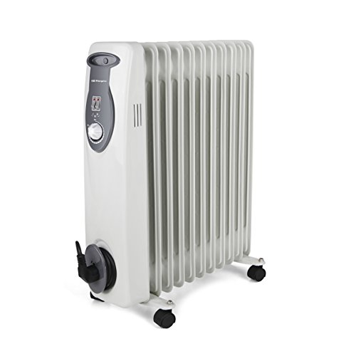 Orbegozo RA 2500 E, Radiador de Aceite, Construcción Modular de 11 Elementos, 2500 W, Blanco