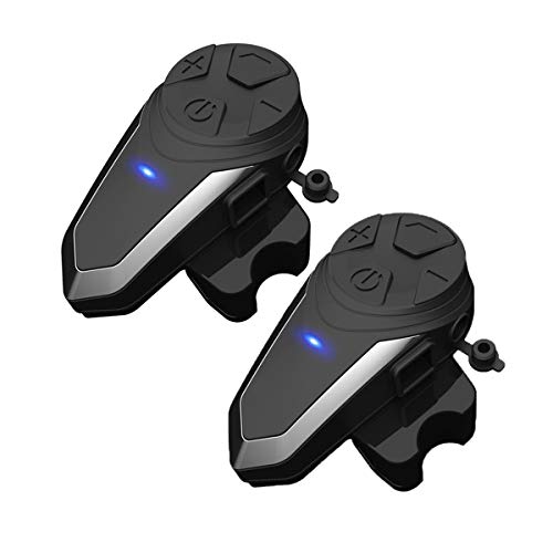 Oreillette Bluetooth pour Moto, Thokwok Kit Main Libre Moto 2 x BT-S3 Intercom Moto Bluetooth Casque pour Ski 1000m Interphone Sans Fil