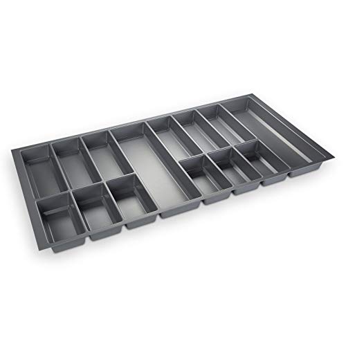 Orga-Box® IV Universal Cubertero de Color Gris Argentado para Cajón de 100 cm (473,5 x 926 mm)