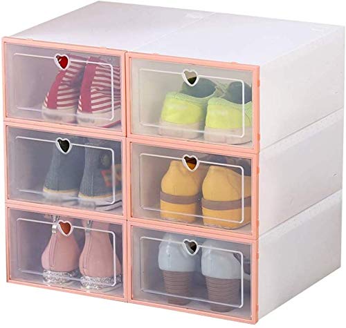 Organizador de Calzado/En Zapatero Zapato Mueble de baño casero del Cubo de la Manera de Zapatero Armario Hombres (Color : Pink)