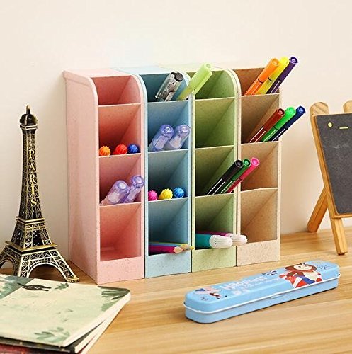 Organizador de escritorio para lápices, cajitas de almacenamiento para oficinas, profesores, colegios, rotuladores, bolígrafos de gel, pinceles, 16 compartimentos en 4 colores Organizador de escritorio para lápices, cajitas de almacenamiento para oficinas, profesores, colegios, rotuladores, bolígrafos de gel, pinceles, 16 compartimentos en 4 colores