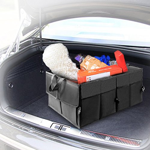 Organizador Maletero Coche, HTBAKOI Organizador Plegable de Tejido Oxford Impermeable Bolsa Maletero Caja de Almacenamiento Furgoneta para Coche