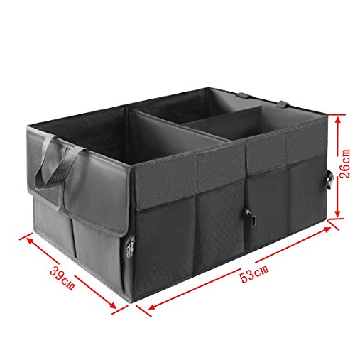 Organizador Maletero Coche, HTBAKOI Organizador Plegable de Tejido Oxford Impermeable Bolsa Maletero Caja de Almacenamiento Furgoneta para Coche