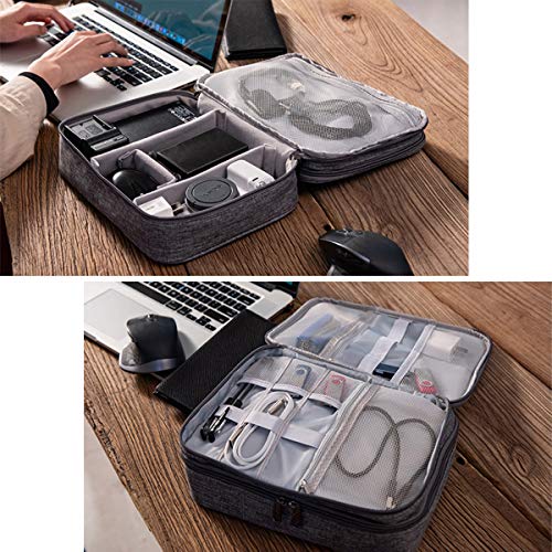 OrgaWise Bolsa Cables de Viaje Organizador Accesorios para Tableta, Disco Duro Externo, Cargador, Cables, Objetos, Kindle, Adaptadores, Tarjetas de Memoria, Cables USB (2 Capas / 3 Capas) OrgaWise Bolsa Cables de Viaje Organizador Accesorios para Tableta, Disco Duro Externo, Cargador, Cables, Objetos, Kindle, Adaptadores, Tarjetas de Memoria, Cables USB (2 Capas / 3 Capas)