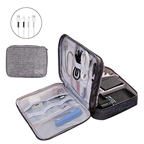 OrgaWise Bolsa Cables de Viaje Organizador Accesorios para Tableta, Disco Duro Externo, Cargador, Cables, Objetos, Kindle, Adaptadores, Tarjetas de Memoria, Cables USB (2 Capas / 3 Capas) OrgaWise Bolsa Cables de Viaje Organizador Accesorios para Tableta, Disco Duro Externo, Cargador, Cables, Objetos, Kindle, Adaptadores, Tarjetas de Memoria, Cables USB (2 Capas / 3 Capas)