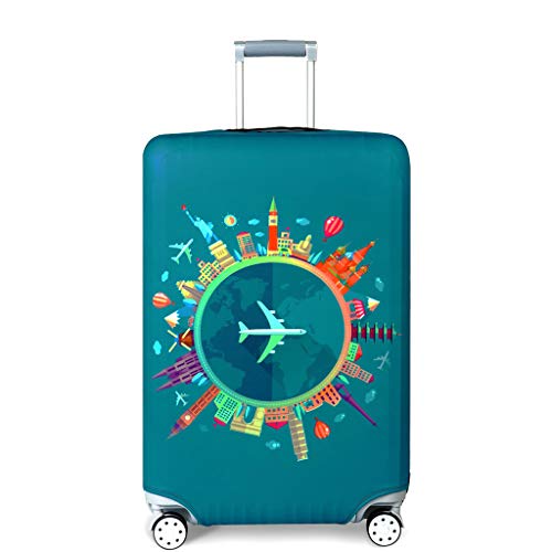 OrgaWise Luggage Cover con Cremallera, Suave de Anti-Polvo, Elástico Cabe 22-28 Pulgadas Funda Maleta (M, L)