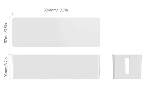 ORICO Caja de Cables 32.4 cm x 9.3 cm x 9.7 cm,Caja organizadora de cables,Caja para Cables - Blanco ORICO Caja de Cables 32.4 cm x 9.3 cm x 9.7 cm,Caja organizadora de cables,Caja para Cables - Blanco
