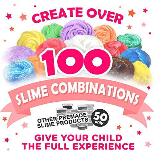 Original Stationery Kit de Slime para Elaboración DIY con Complementos Slime Unicornio, Fluffy, Glitter, Purpurina, Nube, Mantequilla, Espuma y Más para Niñas y Niños Niñas