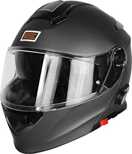 Origine Helmets - Casco de moto - Modelo Origine Delta Solid Matt Titanium - Casco abatible con Bluetooth integrado - Talla XL