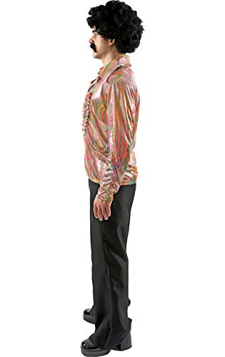 ORION COSTUMES Disfraz de Bailarín de Disco Hippie de los años 70 Camisa y Pantalones Acampanados para Hombres ORION COSTUMES Disfraz de Bailarín de Disco Hippie de los años 70 Camisa y Pantalones Acampanados para Hombres