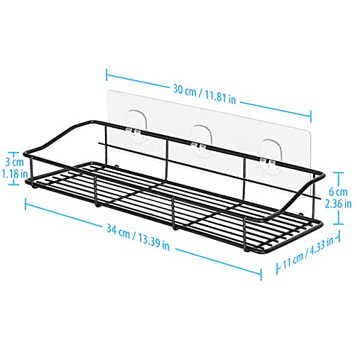 Oriware Adhesivo Negro Estante Ducha con Ganchos Cesta Estanteria Organizador BaƱo Inodoro Cocina Sin Taladro SUS304 Acero Inoxidable - 2 Piezas Oriware Adhesivo Negro Estante Ducha con Ganchos Cesta Estanteria Organizador BaƱo Inodoro Cocina Sin Taladro SUS304 Acero Inoxidable - 2 Piezas
