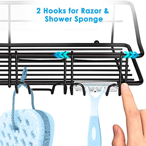 Oriware Adhesivo Negro Estante Ducha con Ganchos Cesta Estanteria Organizador BaƱo Inodoro Cocina Sin Taladro SUS304 Acero Inoxidable - 2 Piezas Oriware Adhesivo Negro Estante Ducha con Ganchos Cesta Estanteria Organizador BaƱo Inodoro Cocina Sin Taladro SUS304 Acero Inoxidable - 2 Piezas