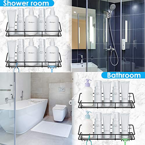Oriware Adhesivo Negro Estante Ducha con Ganchos Cesta Estanteria Organizador BaƱo Inodoro Cocina Sin Taladro SUS304 Acero Inoxidable - 2 Piezas Oriware Adhesivo Negro Estante Ducha con Ganchos Cesta Estanteria Organizador BaƱo Inodoro Cocina Sin Taladro SUS304 Acero Inoxidable - 2 Piezas