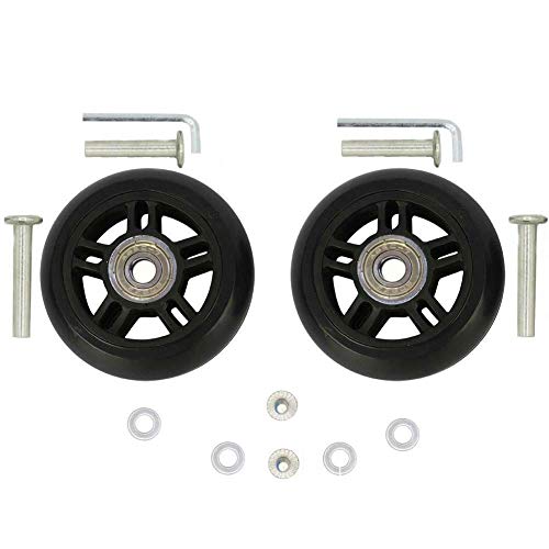 ORO 1 Paio Ruote di Ricambio per Valigia Bagagli 80x24x8mm Rutoe Sostitutive con Cuscinetti 8mm,40mm/35mm Assali Chiave Ingless Set di Riparazione ORO 1 Paio Ruote di Ricambio per Valigia Bagagli 80x24x8mm Rutoe Sostitutive con Cuscinetti 8mm,40mm/35mm Assali Chiave Ingless Set di Riparazione