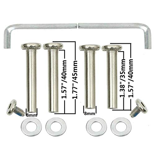 ORO Juego de 2 Ruedas Repuestos para Maletas de Equipaje 64 * 24mm con 35/40mm Ejes, 8mm Rodamientos de Reparación