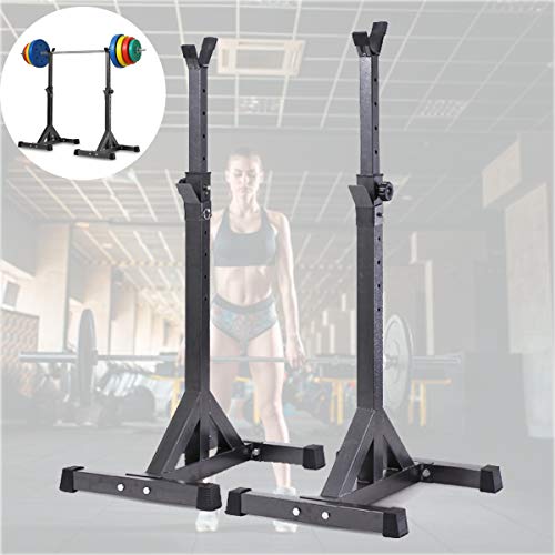 ORPERSIST Multifuncional Soporte para Sentadillas, Casero En Casa Barra de Pesas, Ajuste De Altura, para Unisex Entrenamiento Abdominales Abdominales Aparatos de Gimnasia,Negro