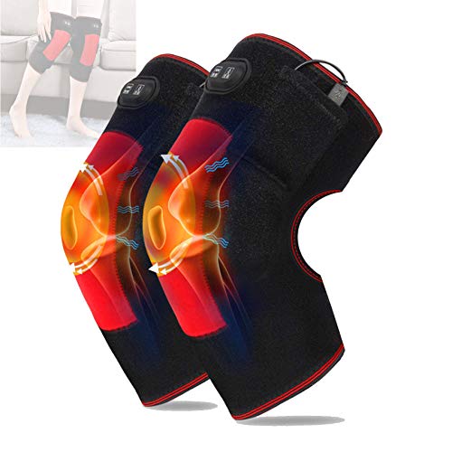 ORPERSIST Rodillera Calor, Rodilleras Termicas Masaje Inteligente 3 Temperatura Voltaje de Seguridad, Electroestimulador Rodilla para Aliviar El Dolor Muscular