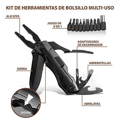 ORSIFOW Cuchillo Multiusos, Herramienta Multiuso Inoxidable 13 en 1 | Alicates Plegables & Cuchillo | Destornillador & Abrebotellas | Incluye Emergencias tarjeta de credito Cuchillo ORSIFOW Cuchillo Multiusos, Herramienta Multiuso Inoxidable 13 en 1 | Alicates Plegables & Cuchillo | Destornillador & Abrebotellas | Incluye Emergencias tarjeta de credito Cuchillo