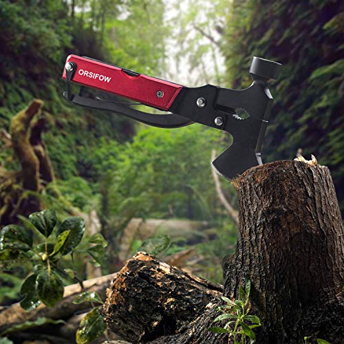 ORSIFOW Herramienta Multiuso, 18 in 1 Inoxidable Hacha Supervivencia con Martillo Alicates Cuchillo Destornillador Abrebotellas, kit Supervivencia para Acampada Senderismo y Emergencias ORSIFOW Herramienta Multiuso, 18 in 1 Inoxidable Hacha Supervivencia con Martillo Alicates Cuchillo Destornillador Abrebotellas, kit Supervivencia para Acampada Senderismo y Emergencias