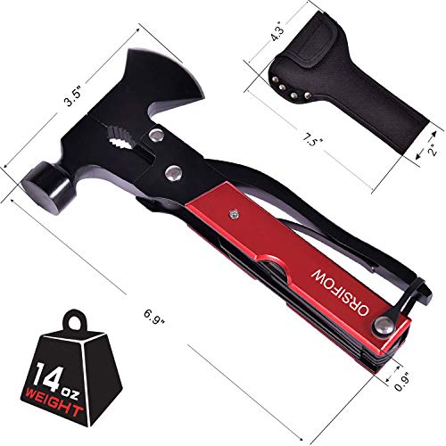 ORSIFOW Herramienta Multiuso, 18 in 1 Inoxidable Hacha Supervivencia con Martillo Alicates Cuchillo Destornillador Abrebotellas, kit Supervivencia para Acampada Senderismo y Emergencias ORSIFOW Herramienta Multiuso, 18 in 1 Inoxidable Hacha Supervivencia con Martillo Alicates Cuchillo Destornillador Abrebotellas, kit Supervivencia para Acampada Senderismo y Emergencias