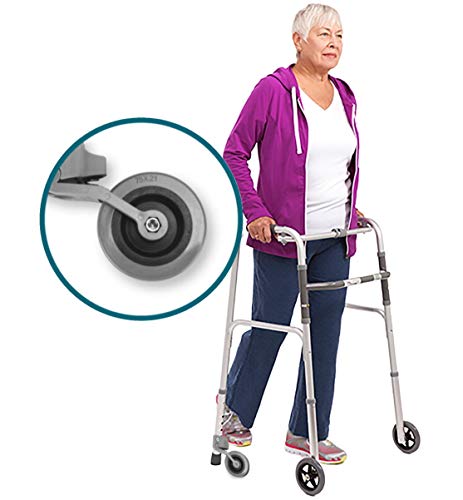 OrtoPrime Kit x2 RUEDAS Andadores Ancianos - Ruedas Traseras Adaptables a Andadores de Adultos - Casquillos Compatibles Tubo de 30mm y 22mm - Freno a la Carga por Presión y Fácil Instalación OrtoPrime Kit x2 RUEDAS Andadores Ancianos - Ruedas Traseras Adaptables a Andadores de Adultos - Casquillos Compatibles Tubo de 30mm y 22mm - Freno a la Carga por Presión y Fácil Instalación