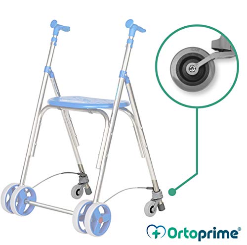 OrtoPrime Kit x2 RUEDAS Andadores Ancianos - Ruedas Traseras Adaptables a Andadores de Adultos - Casquillos Compatibles Tubo de 30mm y 22mm - Freno a la Carga por Presión y Fácil Instalación OrtoPrime Kit x2 RUEDAS Andadores Ancianos - Ruedas Traseras Adaptables a Andadores de Adultos - Casquillos Compatibles Tubo de 30mm y 22mm - Freno a la Carga por Presión y Fácil Instalación