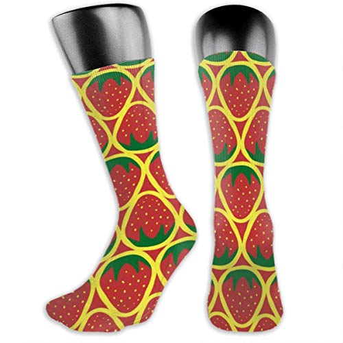 Osmykqe Unisex Tube Sock Strawberry 2 Calcetines de senderismo para mujer Calcetines de exterior