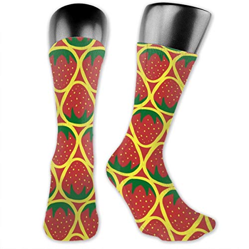 Osmykqe Unisex Tube Sock Strawberry 2 Calcetines de senderismo para mujer Calcetines de exterior