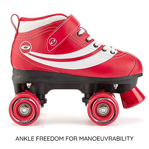 Osprey Disco Quad Patines para Adultos y niños, Botas de Ruedas Retro con rodamientos ABEC 7, UK Adult 4/EU 37, Rojo Osprey Disco Quad Patines para Adultos y niños, Botas de Ruedas Retro con rodamientos ABEC 7, UK Adult 4/EU 37, Rojo