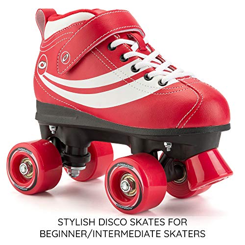 Osprey Disco Quad Patines para Adultos y niños, Botas de Ruedas Retro con rodamientos ABEC 7, UK Adult 4/EU 37, Rojo Osprey Disco Quad Patines para Adultos y niños, Botas de Ruedas Retro con rodamientos ABEC 7, UK Adult 4/EU 37, Rojo