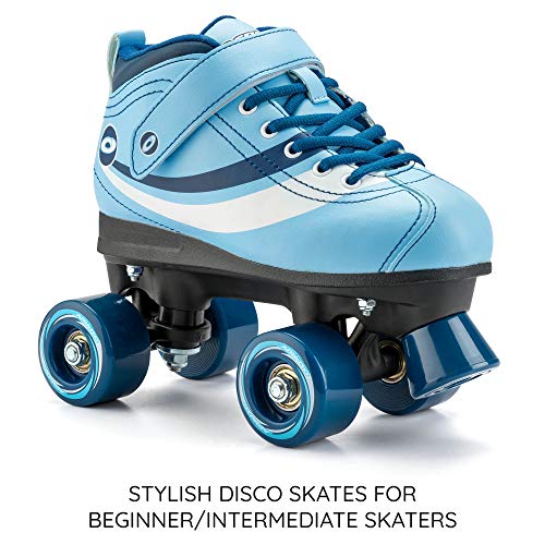 Osprey Disco Quad Patines para Adultos y niños, Botas Retro con rodamientos ABEC 7, Reino Unido NIÑO 13/EU 32, Color Azul