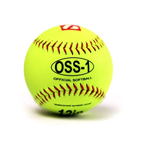 OSS-1 Pelota de softbol de práctica, tamaño 30,48 cm, amarillo 2 piezas