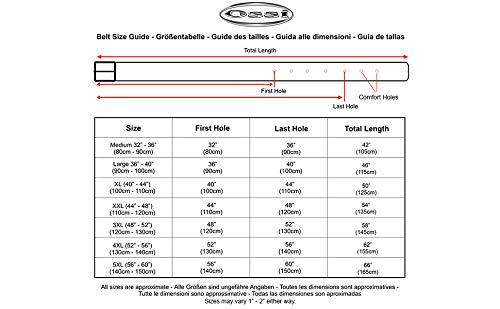 Ossi Hombres cinturón de 38mm para Jeans - tamaños 102cm - 112cm