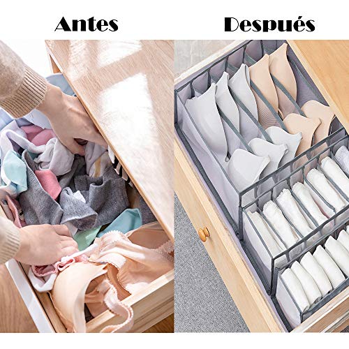 Ossky Juego de Organizador cajones Ropa Interior, Cajas organizadoras, Sujetador, Calcetines, Bragas, Cajas de Almacenamiento, organizadores de Armario,Armario Plegable, Separador de cajones(3 Pack) Ossky Juego de Organizador cajones Ropa Interior, Cajas organizadoras, Sujetador, Calcetines, Bragas, Cajas de Almacenamiento, organizadores de Armario,Armario Plegable, Separador de cajones(3 Pack)
