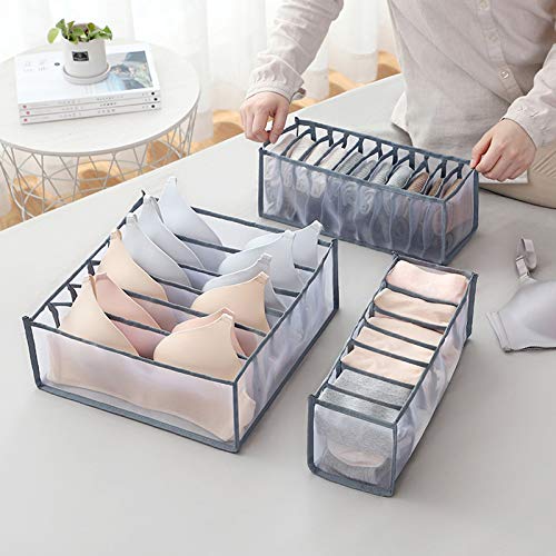 Ossky Juego de Organizador cajones Ropa Interior, Cajas organizadoras, Sujetador, Calcetines, Bragas, Cajas de Almacenamiento, organizadores de Armario,Armario Plegable, Separador de cajones(3 Pack) Ossky Juego de Organizador cajones Ropa Interior, Cajas organizadoras, Sujetador, Calcetines, Bragas, Cajas de Almacenamiento, organizadores de Armario,Armario Plegable, Separador de cajones(3 Pack)