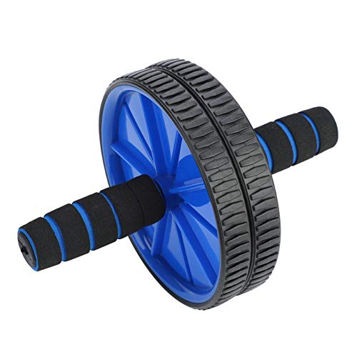 otakujk Rodillo de entrenamiento para abdominales de doble rueda, color azul
