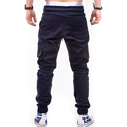 OtoñO/Invierno Moda para Hombre Color SóLido Bolsillo Lateral CinturóN De SujecióN Pantalones con CordóN Informal Pantalones OtoñO/Invierno Moda para Hombre Color SóLido Bolsillo Lateral CinturóN De SujecióN Pantalones con CordóN Informal Pantalones