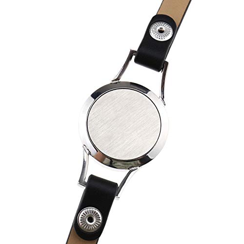 OTOTEC Aromaterapia Locket Pulseras de aceites esenciales con 8 almohadillas de recambio de colores mezclados de acero inoxidable 316 2 capas ajustables negro OTOTEC Aromaterapia Locket Pulseras de aceites esenciales con 8 almohadillas de recambio de colores mezclados de acero inoxidable 316 2 capas ajustables negro