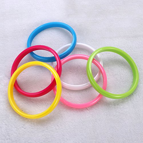 OULII Pulseras de plástico de Color Brazalete Candy Bracelet Party Favors (Colores al Azar) Pack 6pcs