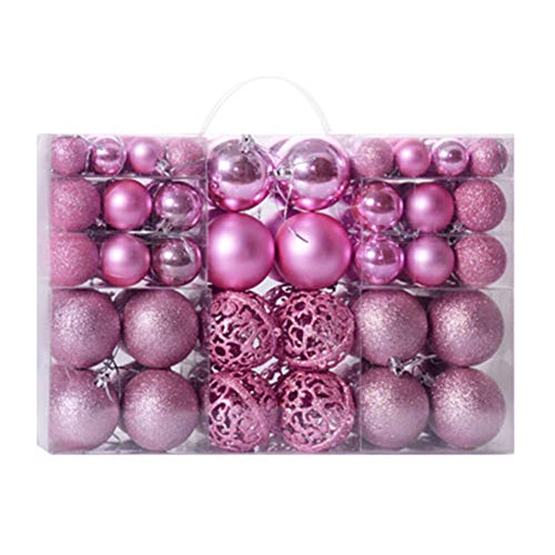 OUlike Juego de 100 bolas de Navidad para árbol de Navidad, inastillables, adornos para árbol de Navidad, adornos para colgar, suministros de Navidad, color negro, 3 – 6 cm OUlike Juego de 100 bolas de Navidad para árbol de Navidad, inastillables, adornos para árbol de Navidad, adornos para colgar, suministros de Navidad, color negro, 3 – 6 cm
