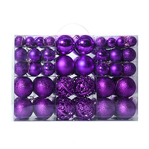 OUlike Juego de 100 bolas de Navidad para árbol de Navidad, inastillables, adornos para árbol de Navidad, adornos para colgar, suministros de Navidad, color negro, 3 – 6 cm OUlike Juego de 100 bolas de Navidad para árbol de Navidad, inastillables, adornos para árbol de Navidad, adornos para colgar, suministros de Navidad, color negro, 3 – 6 cm